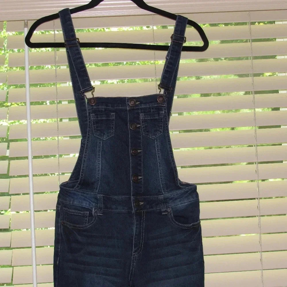 MEGAN DENIM Medium Wash Overalls Size S - Picture 4 of 8